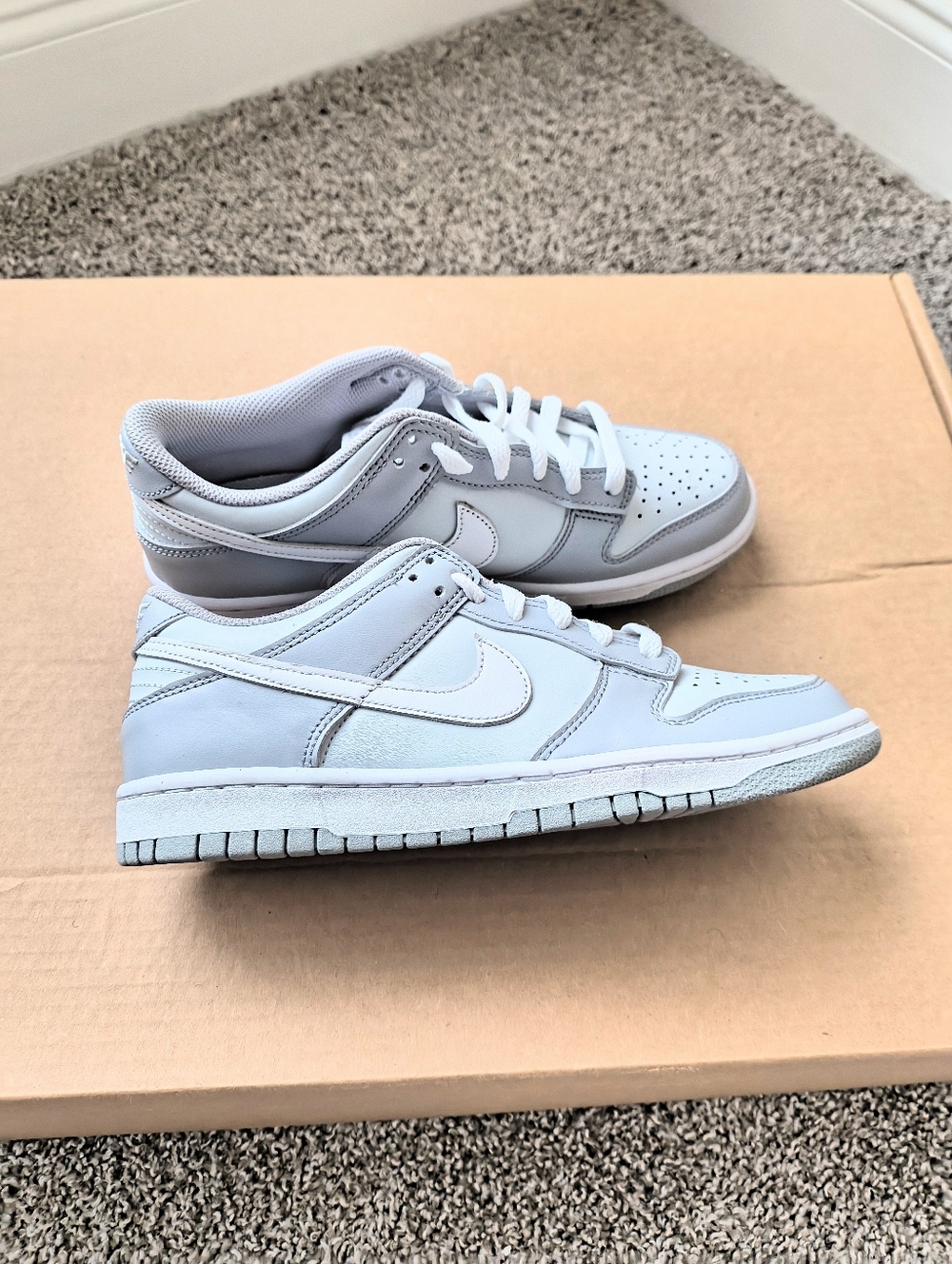 Nike Dunk Low 'Pure Platinum Grey" Size 6.5Y - 8W